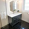 Kommod Badrum 120cm Nashville Svart - Vit Marmor