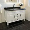 Kommod Badrum 120cm Nashville Vit - Svart Granit