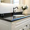 Kommod Badrum 120cm Nashville Vit - Svart Granit