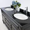 Dubbelhandfat Kommod 160cm Nashville Svart - Svart Granit