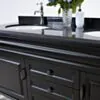 Dubbelhandfat Kommod 160cm Nashville Svart - Svart Granit