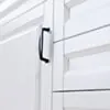 Dubbelhandfat Kommod 160cm Nashville Vit - Grön Marmor