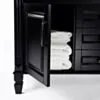 Kommod Badrum 120cm Nashville Svart - Vit Marmor