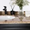 Kommod Badrum 120cm Nashville Svart - Beige Marmor