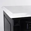 Kommod Badrum 120cm Nashville Svart - Vit Marmor
