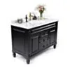 Kommod Badrum 120cm Nashville Svart - Vit Marmor