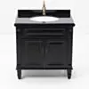 Kommod Badrum 80cm Nashville Svart - Svart Granit