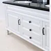Dubbelhandfat Kommod 160cm Nashville Vit - Svart Granit