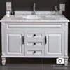 Kommod Badrum 120cm Nashville Vit - Vit Marmor