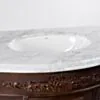 Kommod Badrum 120cm Ottawa Mörkbrun - Vit Marmor