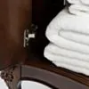 Kommod Badrum 120cm Ottawa Mörkbrun - Vit Marmor