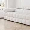Soffa 3-sits 288cm Vit Boucle Armstöd Vänster - Paris