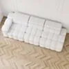 Soffa 3-sits 288cm Vit Boucle Armstöd Vänster - Paris