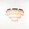 Kristallplafond 80cm Rosa/Krom - Verona