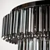Kristallplafond 80cm Svart/Krom - Verona