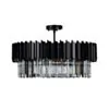Kristall Lampa Ø75cm Monaco Svart