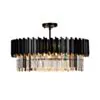 Kristall Lampa Ø75cm Monaco Svart