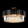 Kristall Lampa Ø75cm Monaco Svart