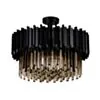 Kristall Lampa Ø55cm Svart Kristall - Monaco