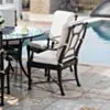 Rund Matgrupp Utomhus 6 Stolar Svart Aluminium - Portofino Ø150cm