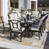 Matgrupp Utomhus 10 stolar Svart Aluminium - Portofino 280cm