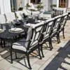 Matgrupp Utomhus 10 stolar Svart Aluminium - Portofino 280cm