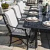 Matgrupp Utomhus 10 stolar Svart Aluminium - Portofino 280cm