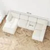 U-modulsoffa Vänster 343cm Vit - London