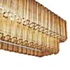 Avlång Kristallkrona 120cm Cognac/Krom - Verona