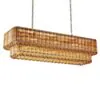 Avlång Kristallkrona 120cm Cognac/Krom - Verona