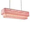 Avlång Kristallkrona 120cm Rosa/Krom - Verona