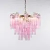 Kristallkrona Ø58xH50cm Rosa/Mässing  - Cagliari