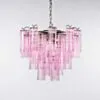 Kristallkrona Ø58xH50cm Rosa/Mässing  - Cagliari