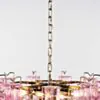 Kristallkrona Ø58xH50cm Rosa/Mässing  - Cagliari
