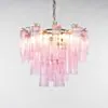 Kristallkrona Ø58xH50cm Rosa/Mässing  - Cagliari