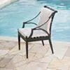 Rund Matgrupp Utomhus 6 stolar Svart Aluminium - Amalfi Ø120cm