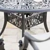 Rund Matgrupp Utomhus 6 stolar Svart Aluminium - Amalfi Ø120cm
