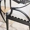 Rund Matgrupp Utomhus 6 stolar Svart Aluminium - Amalfi Ø120cm