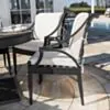 Rund Matgrupp Utomhus 6 stolar Svart Aluminium - Napoli Ø122cm
