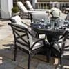 Rund Matgrupp Utomhus 6 stolar Svart Aluminium - Napoli Ø122cm
