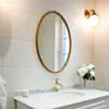 Rund Guldspegel 60x80 Antik Stil - Antoinette