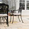 Rund Matgrupp Utomhus 6 Stolar Svart Aluminium - Toscana Ø150cm