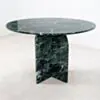 Runt Matbord Marmor Grön 120cm - Matisse