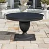 Matgrupp Utomhus Runt Bord 6 stolar Svart Aluminium - St Tropez Ø122cm