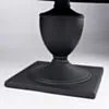 Matgrupp Utomhus Runt Bord Svart Aluminium 4 stolar - Salerno Ø122cm