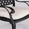 Matgrupp Utomhus Runt Bord Svart Aluminium 4 stolar - Salerno Ø122cm