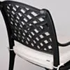 Matgrupp Utomhus Runt Bord Svart Aluminium 4 stolar - Salerno Ø122cm