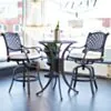 Barstol Utomhus 2-pack Svart Aluminium Salerno