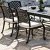 Matgrupp Utomhus 8 Stolar Svart Aluminium - Salerno 213cm