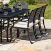 Matgrupp Utomhus 8 Stolar Svart Aluminium - Salerno 213cm